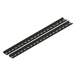DIN rails (black zinc, 468mm)